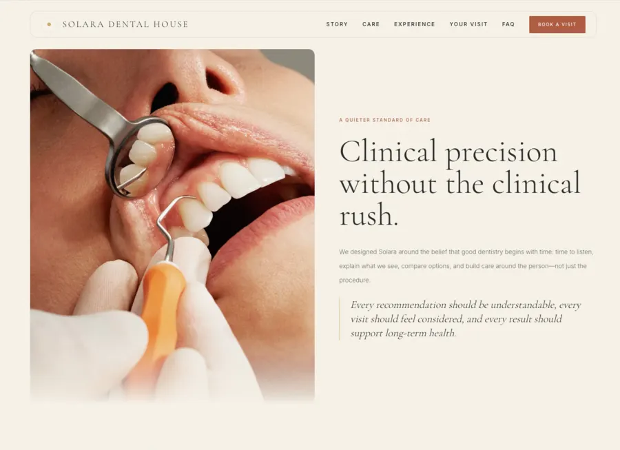 StackLiberate dental01vela website template